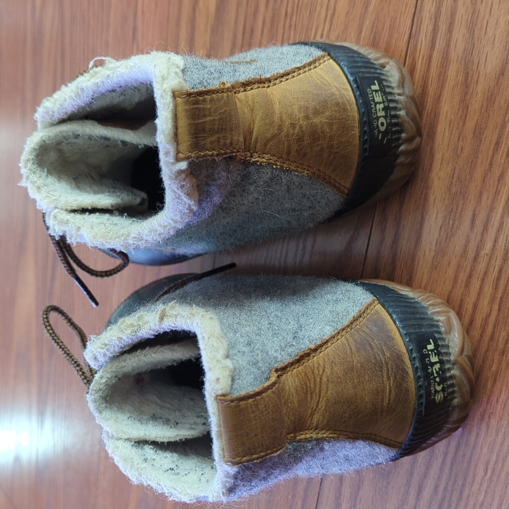 Sorel Brown Tan Gray Duck Boots - Picture 6 of 8